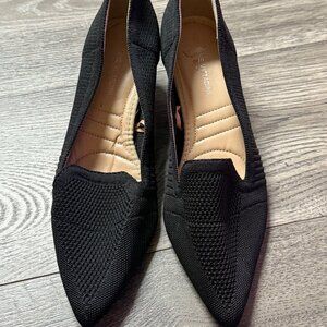 adreinne vittadini women's textured pumps black size 9&1/2